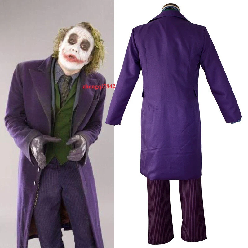 Movie The Dark Knight Joker Cosplay Costume Mens Halloween Party Fancy Outfit - Image 4 of 4
