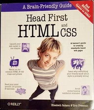 Lot of 5 HTML, XHTML & CSS Textbooks Teach Yourself Visually Head First O'Reilly