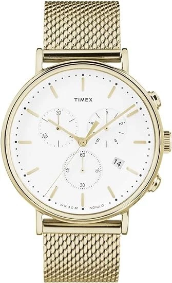 Timex gold top chronograph watch