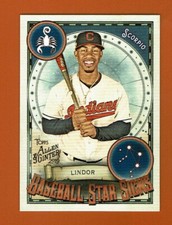 2019 Topps Allen & Ginter Baseball Star Signs BSS-8 Francisco Lindor