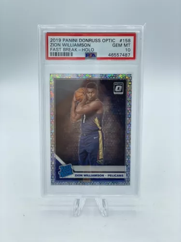 2019 Donruss Optic Zion Williamson Rated Rookie FAST BREAK HOLO RC #158 PSA 10