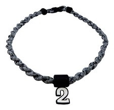PICK YOUR NUMBER - Twisted Titanium Tornado Necklace Baseball Softball 39 Colors