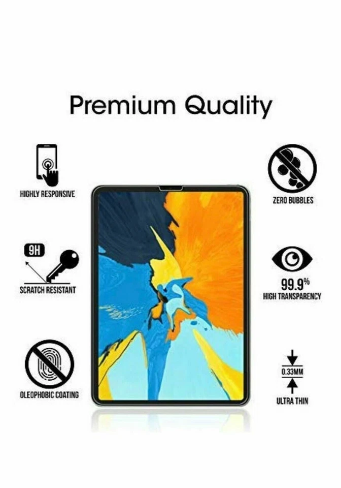 3x Protector de Pantalla de Vidrio Templado para i Pad 9.7 Mini 4 Pro Air 3º 4º 5º 6º Foto 3 de 4
