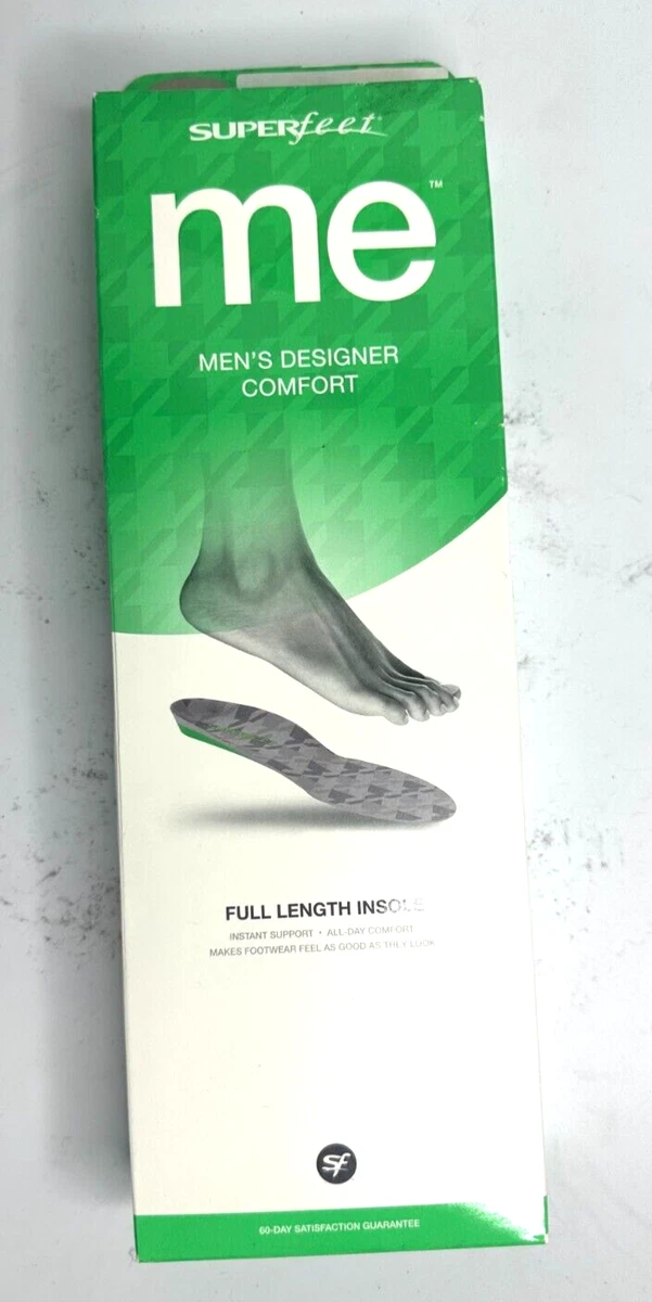 Superfeet Me Full Length Insoles Instant Support Comfort Men s 5.5 7 C NEW