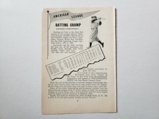 Snuffy Stirnweiss AL Batting Champion 1946 Louisville Slugger Sheet