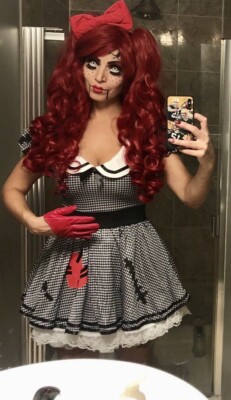 Wind Me Up Dolly Halloween Costume Womens Small Role Play Doll Dress!