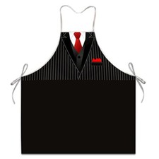 Black Tie Kitchen Apron for Men Black Suit Tie Apron Funny Fathers Day Gift