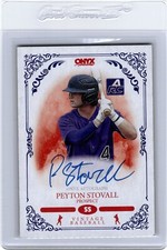 2022 Onyx Vintage AUTO Blue Ink PEYTON STOVALL Arkansas RAZORBACKS Haughton LA j