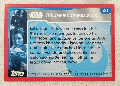 Topps Journey To Star Wars: The Force Awakens Card 61 - Picture 2 of 2