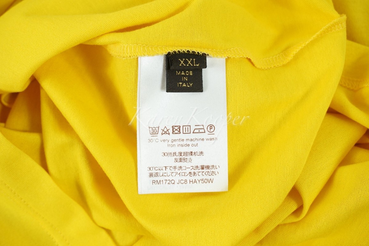 LOUIS VUITTON Tシャツ イエロー NOT 超希少！ AUTHENTIC LOUIS VUITTON MEN YELLOW CLASSIC TEE T-SHIRT LV