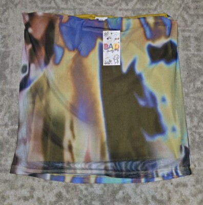 BAD HANDWRITING Psychedelic Mesh Bandeau Power Top Size Large New Bnwt