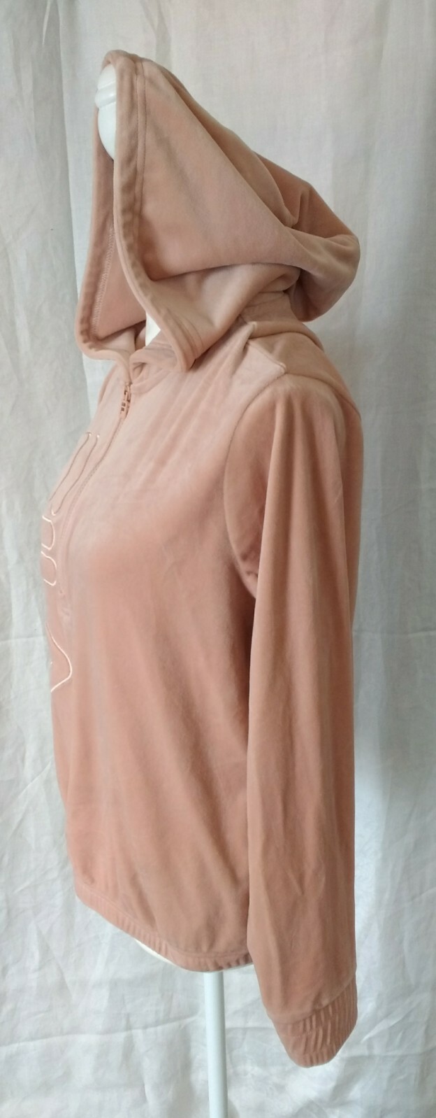 Felpa con cappuccio Fila 1 2 zip pull over velluto donna rosa medio INV#J1185