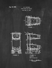 Shopping Cart Patent Print Chalkboard