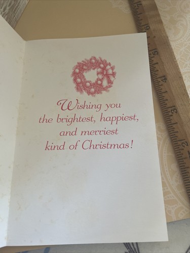 Tarjeta de Navidad de Colección MCM Sin Usar K Lawrence Pequeña Charla Bosque Animales Casa del Árbol - Imagen 3 de 5