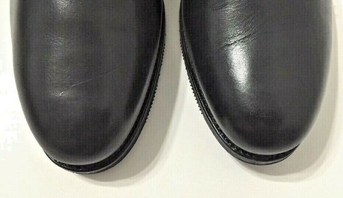 Allen Edmonds Yale Dress Shoes Plain Toe Blucher USA Black Leather Mens Size 13B - Picture 6 of 12