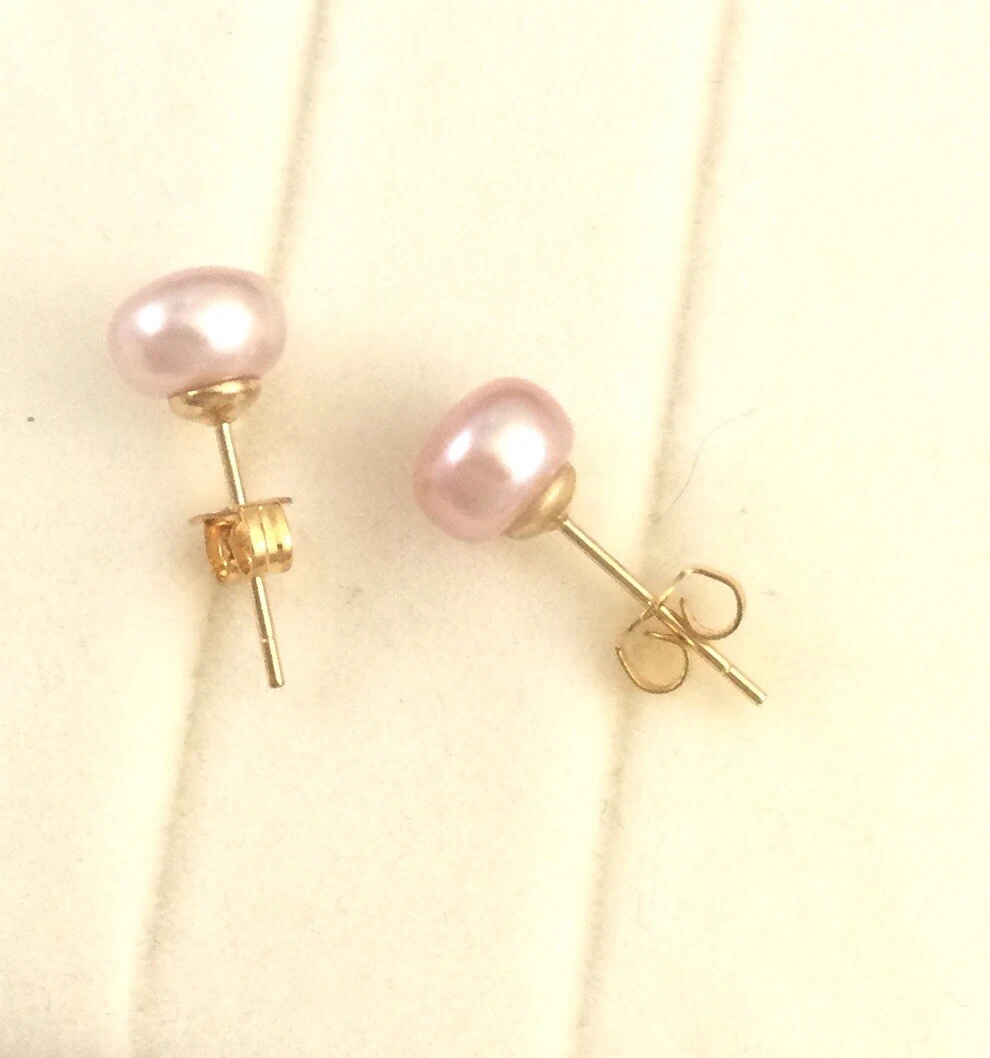 Pale pink pearl earrings sale