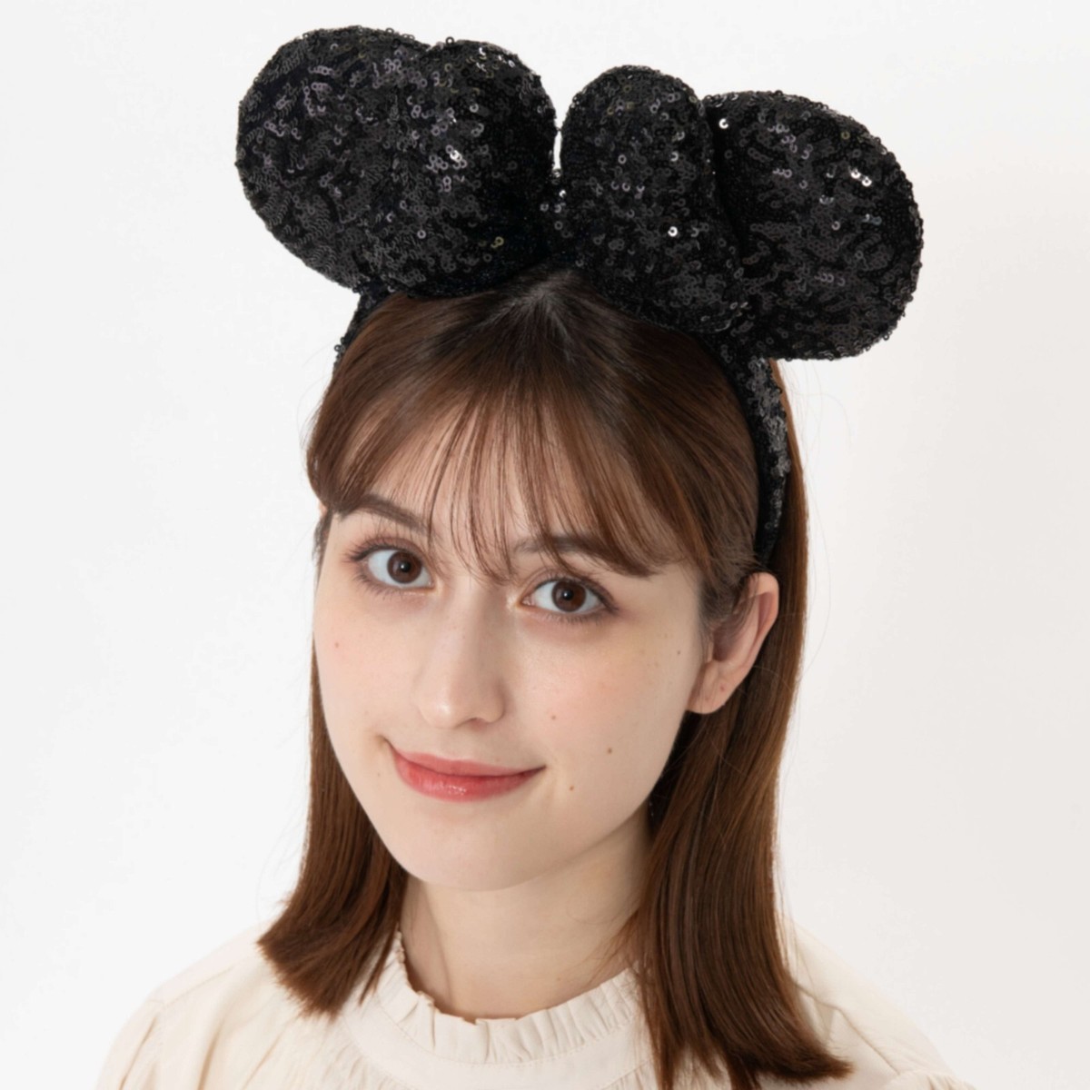 Disney Black Sequin Minnie Ears Headband / Tokyo Disneyland NWT New Black Sequined Minnie Ear Headband at Disney World - WDW  main image 3