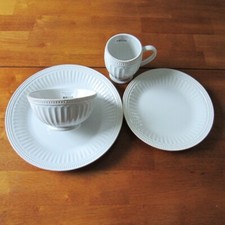 4 pc Set Lenox French Perle Groove White NWT PERFECT