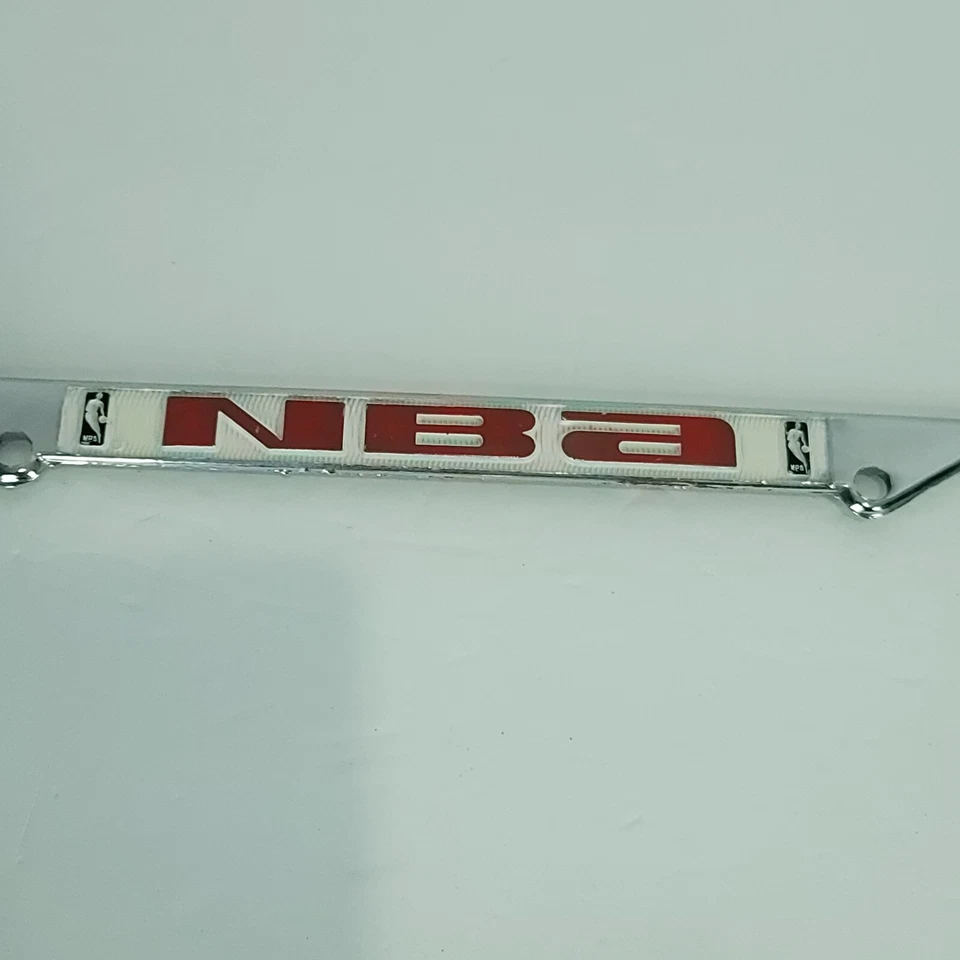 Chicago Bulls Chrome License Plate Frame All Over Tag Cover Car Metal Silver - Image 2 of 4