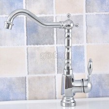 Chrome Brass Kitchen Faucet Bathroom Sink Basin Mixer Tap 360 Swivel Spout