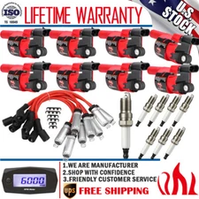 8 Set Ignition Coil and Spark Plug+ Wire For GMC Chevy Silverado 1500 Tahoe 5.3L