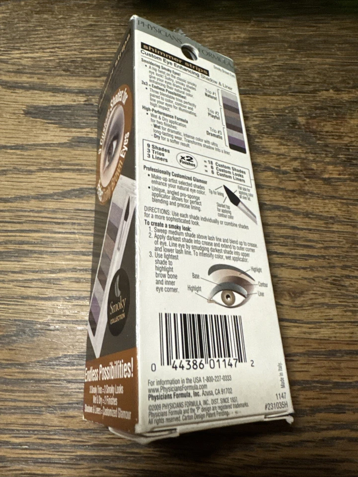 Physicians Formula Shimmer Strips Shadow & Liner - Smoky Brown Eyes 1147. NEW - Image 2 of 2