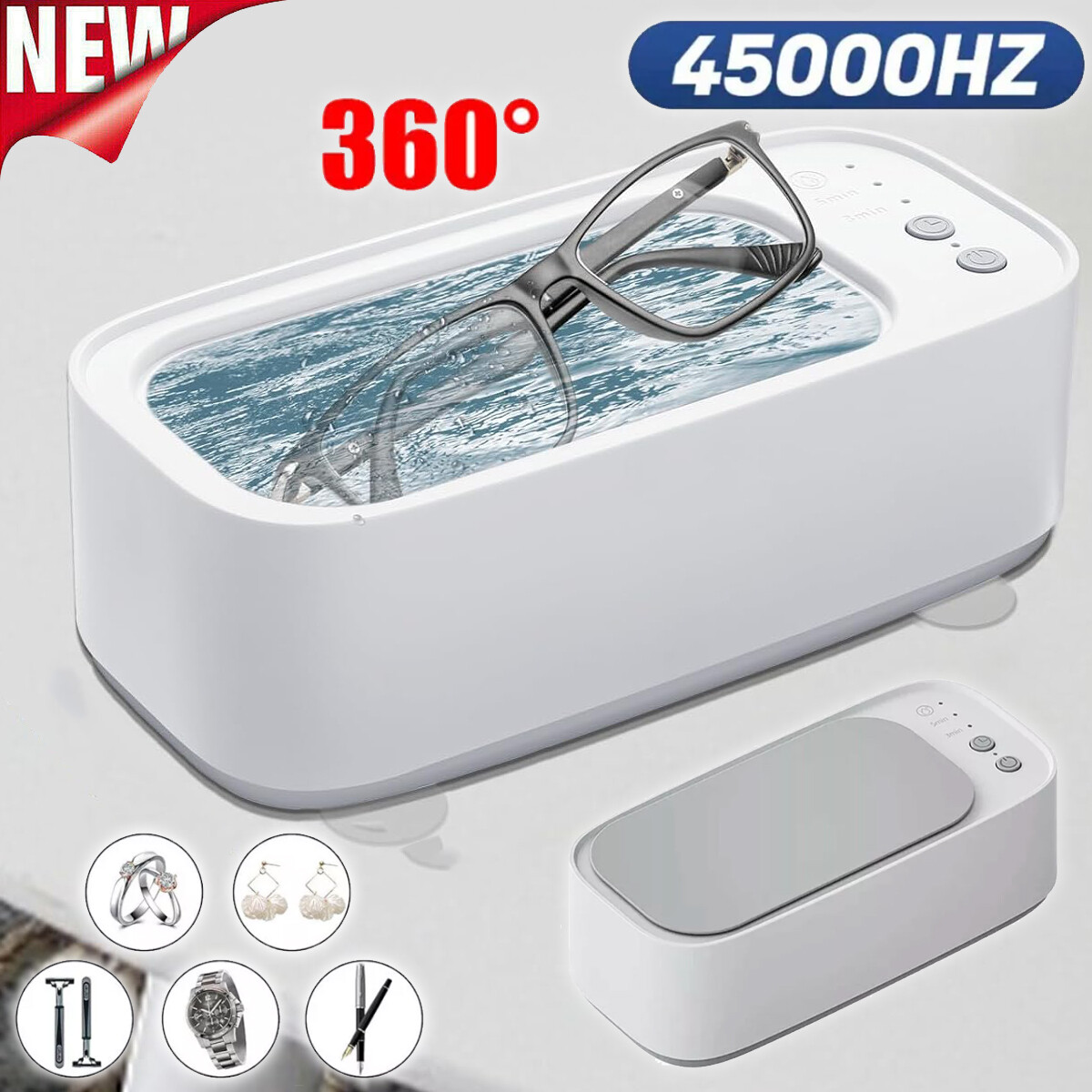NEW Digital Ultraschall Reinigungsgerät Ultraschallreiniger Uhren Brille Schmuck