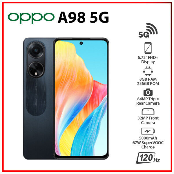 Smartphone - Oppo A98 5G, 6,72, 8+256GB, Dreamy Blue