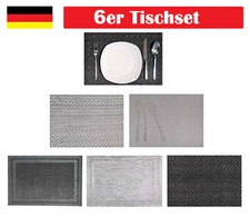6er Set Tischset 30x45cm PVC Platzset Unterse...