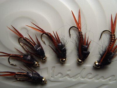 Irideus Copper Penn Leggy Hellgrammite Nymph Flies Fly Fishing Flies Trout Flies