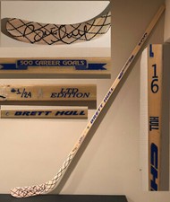 Brett Hull Signed 500 Goal Stick #1/24 St. Louis Blues .