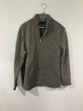 Club Room Men's Quarter-Zip Pullover Grey Business Work Top Sweater F6