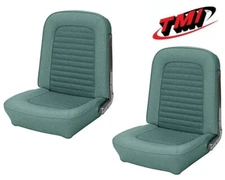 1966 Mustang Front Bucket Seat Upholstery- Pair- Turquoise Made by TMI