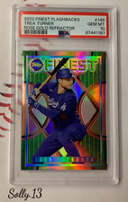 TREA TURNER 💎 PSA 10 pop 1! /15 jersey # 2022 TOPPS FINEST ROSE GOLD REFRACTOR