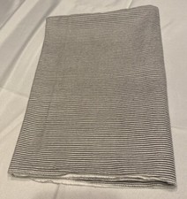 Carter's Baby Blanket Stripes Gray White Receiving Flannel Cotton Soft Lovey