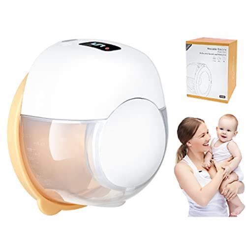 Hands-Free Electric Wearable Breast Pump in Strong White-image