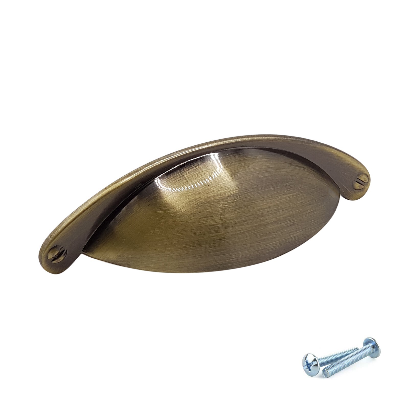 Antique Brass Kitchen Cabinet Door Cup Handles Cupboard Drawer Bedroom Pull 64mm