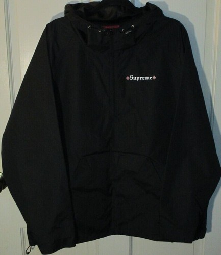 Black Pullover Hoodie Nylon Jacket 