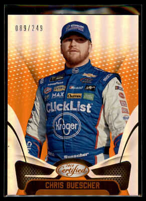 2018 Panini Certified Racing NASCAR ORANGE Parallel #17 Chris