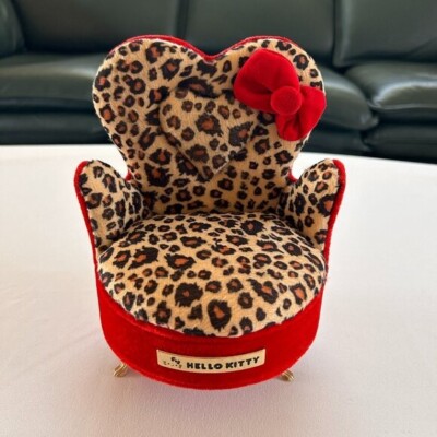 new wot Sanrio box Hello Kitty leopard sofa jewellery box limited edition