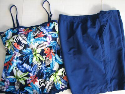 Maxine Plus Size 24W Swimsuit Tankini Shorts LILY Long Swim Bathing Suit Set