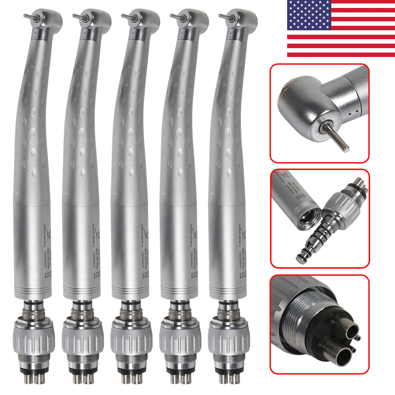 US 5pcs Yabangbang Dental High Speed Handpiece & Coupling Fit KaVo MULTIflex M4