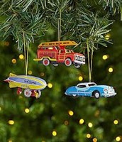Ornaments Dillards Trimming Santa´s Toy Bag Vintage Toy Car , Set Of 3 Ornaments Dillards Trimming Santa´s Toy Bag Vintage Toy Car , Set Of 3