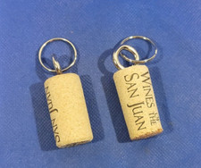 Floating Keychain Boat keys Swimming Pool Vintage Wine Cork Keyring lot Of 2