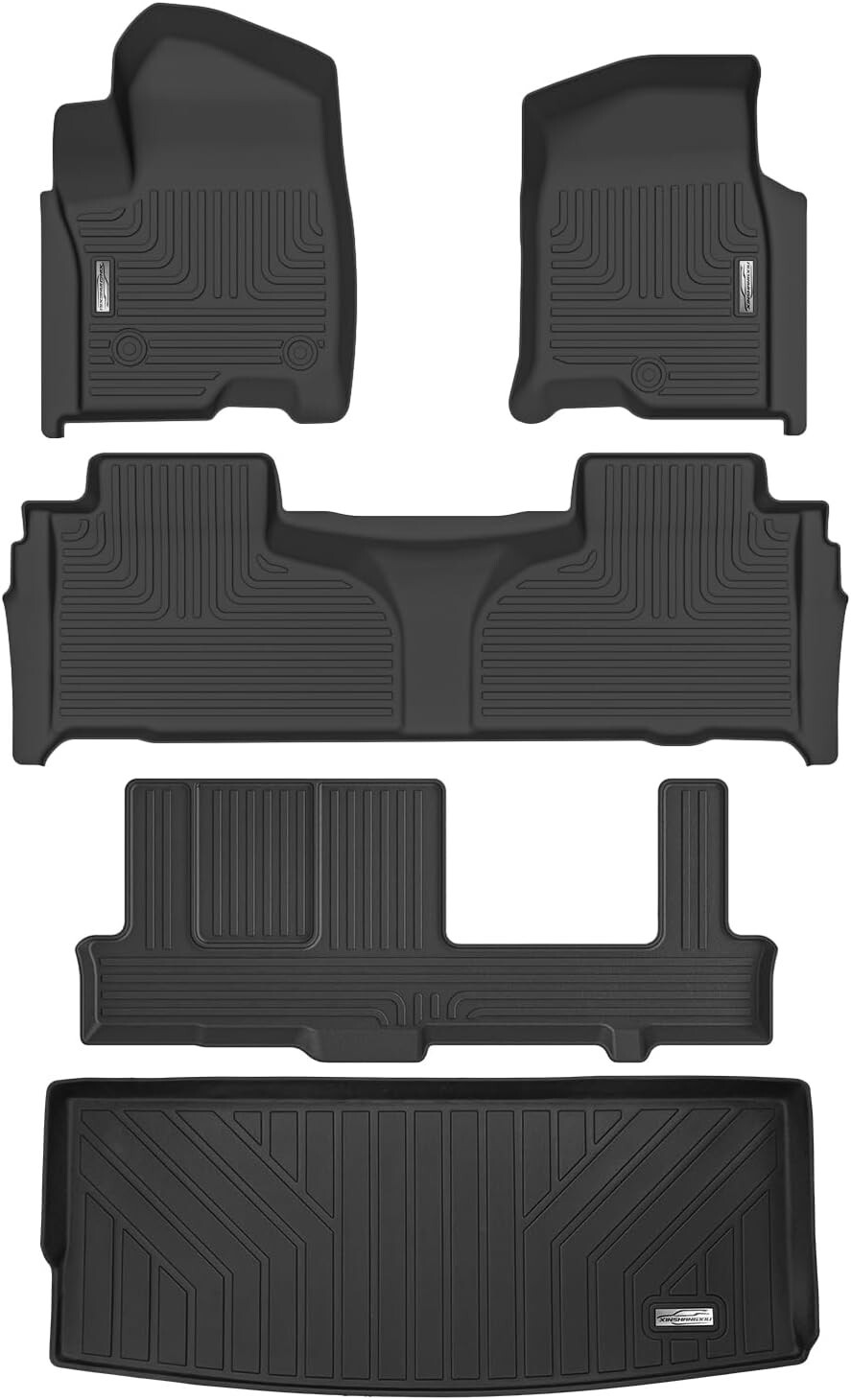 Floor Mats & Cargo Liner for 2021-2024 Chevrolet Tahoe/GMC Yukon, full set. TPE