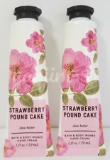 BATH AND BODY WORKS HAND CREAM - STRAWBERRY POUND CAKE - LOT OF 2 - NEW