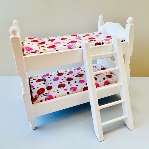 Miniatur-Etagenbett mit Leiter Puppenhaus aus Holz im Maßstab 1:12 - Bild 34 von 38