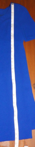 Maggy London Dress ~ Women's 8 ~ Lined Crepe ~ Royal Blue ~ Short Sleeves - Picture 15 of 16