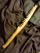 ANTIQUE NATIVE AMERICAN WOODEN HAND MADE COMB FOR HORSES 