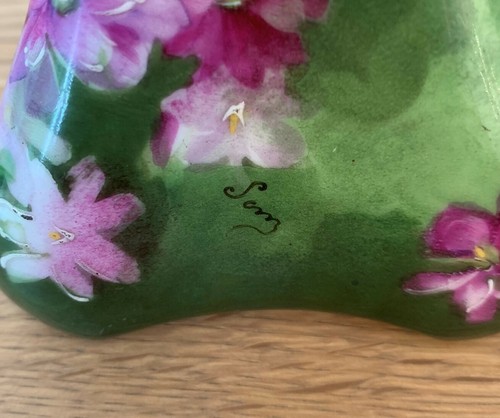 Vintage Hand Painted Limoges Vase Pair - Picture 10 of 10